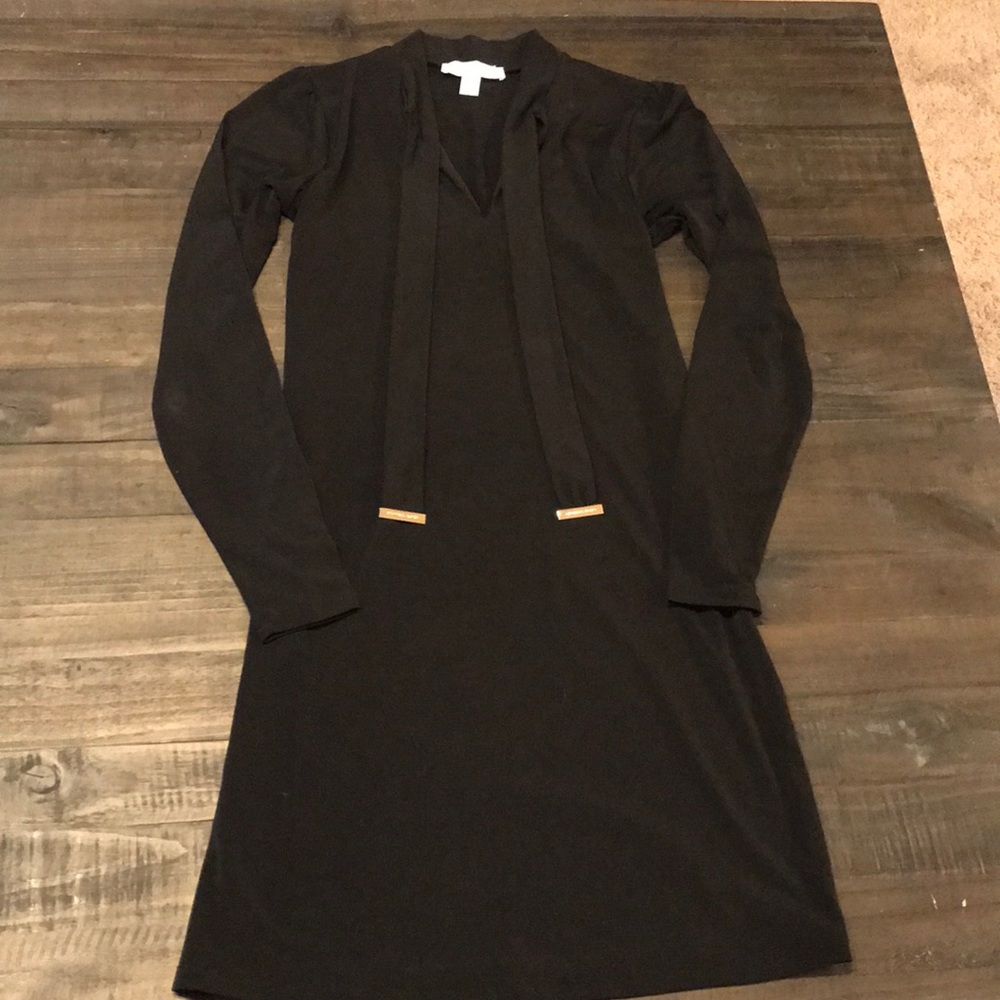 Michael Kors black dress neck bow XS